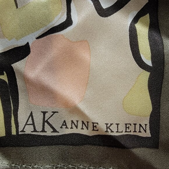 Anne Klein Silk Vintage Abstract Scarf - Picture 2 of 2